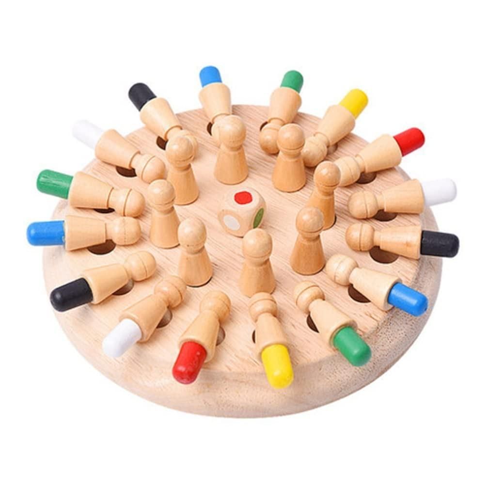 Wooden Memory Matchstick Chess Game